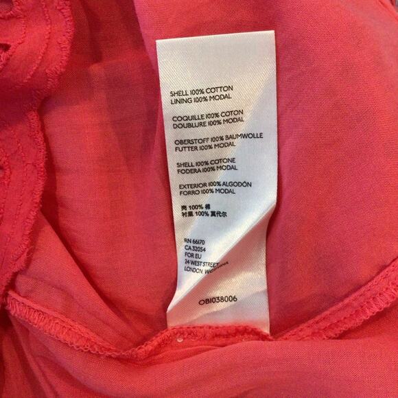 ANTHROPOLOGIE Eyelet Ruffle Dani Shift Dress size S - Picture 8 of 9